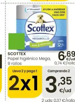 Aliprox SCOTTEX Papel higiénico Mega, 9 rollos oferta