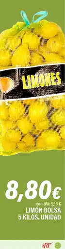 Cash Ifa Limón bolsa oferta
