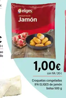 Cash Ifa IFA ELIGES Croquetas congeladas de jamón bolsa oferta
