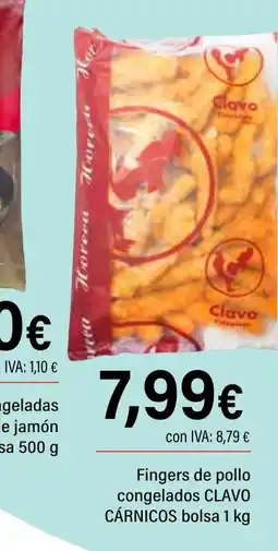 Cash Ifa CLAVO CÁRNICOS Fingers de pollo congelados oferta