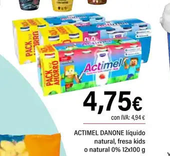 Cash Ifa ACTIMEL DANONE líquido natural, fresa kids o natural 0% oferta