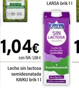 Cash Ifa KAIKU Leche sin lactosa Semidesnatada oferta