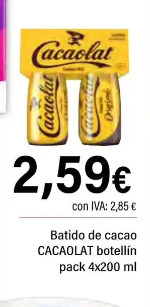 Cash Ifa CACAOLAT Batido de cacao botellín oferta