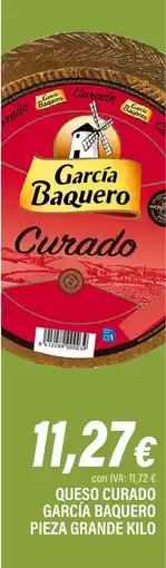 Cash Ifa GARCÍA BAQUERO Queso curado pieza grande oferta