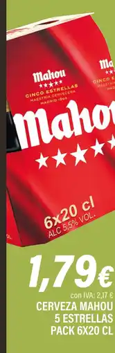 Cash Ifa MAHOU 5 ESTRELLAS Cerveza oferta