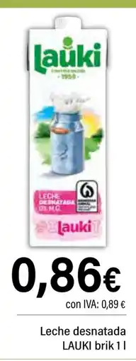 Cash Ifa LAUKI Leche desnatada oferta