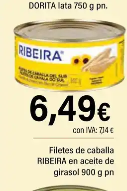 Cash Ifa RIBEIRA Filetes de caballa en aceite de girasol oferta