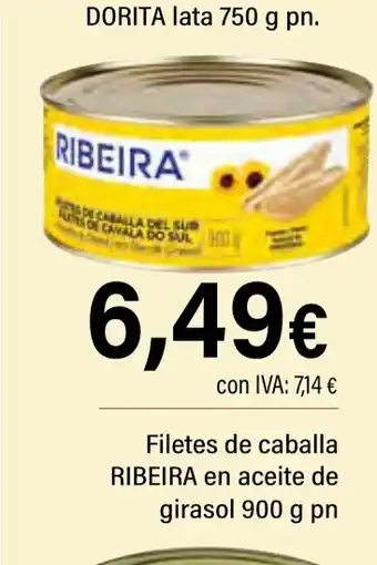 Cash Ifa RIBEIRA Filetes de caballa en aceite de girasol oferta