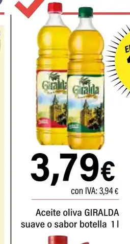 Cash Ifa GIRALDA Aceite oliva suave o sabor botella oferta