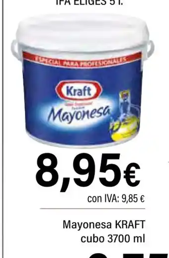 Cash Ifa KRAFT Mayonesa cubo oferta