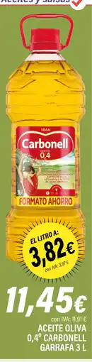 Cash Ifa CARBONELL Aceite oliva 0,4° oferta