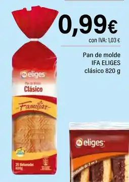 Cash Ifa IFA ELIGES Pan de molde oferta