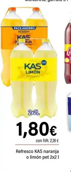 Cash Ifa KAS Refresco naranja o limón oferta
