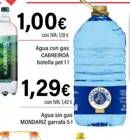Cash Ifa MONDARIZ Agua sin gas oferta