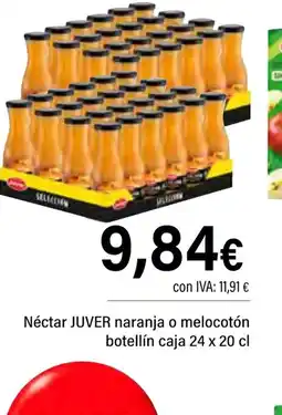 Cash Ifa JUVER Néctar naranja o melocotón botellín caja oferta