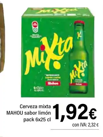 Cash Ifa MAHOU Cerveza mixta sabor limón oferta
