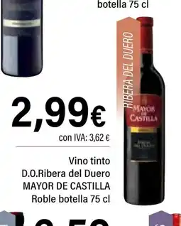 Cash Ifa MAYOR DE CASTILLA Vino tinto D.O.Ribera del Duero Roble botella oferta