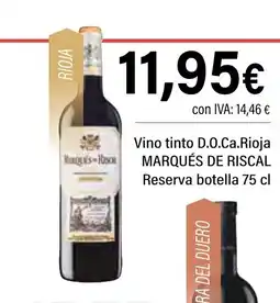 Cash Ifa MARQUÉS DE RISCAL Vino tinto D.O.Ca.Rioja oferta