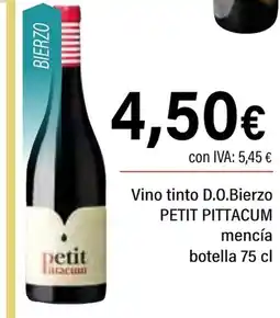 Cash Ifa PETIT PITTACUM Vino tinto D.O.Bierzo mencia oferta