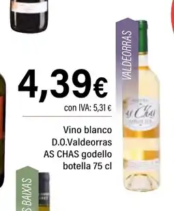 Cash Ifa AS CHAS Vino blanco D.O.Valdeorras godello oferta
