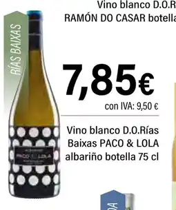 Cash Ifa PACO & LOLA Vino blanco D.O.Rías Baixas albariño botella oferta