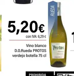 Cash Ifa PROTOS Vino blanco D.O.Rueda verdejo botella oferta