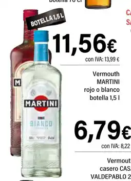 Cash Ifa MARTINI Vermouth rojo o blanco oferta