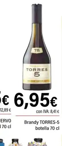 Cash Ifa TORRES 5 Brandy botella oferta