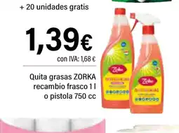 Cash Ifa ZORKA grasas recambio frasco o pistola 750 cc oferta