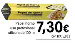 Cash Ifa Papel horno uso profesional siliconado 100 m oferta