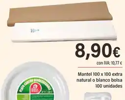 Cash Ifa Mantel 100 x 100 extra natural o blanco bolsa 100 unidades oferta