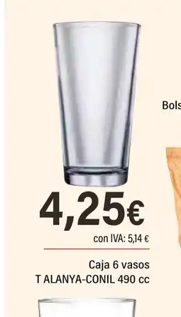Cash Ifa T ALANYA-CONIL Caja 6 vasos oferta