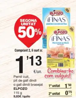 SPAR Fragadis ELPOZO Pernil cuit, pit de gall dindi o gall dindi brasejat oferta