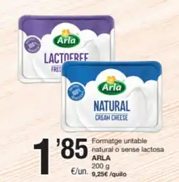 SPAR Fragadis ARLA Formatge untable natural o sense lactosa oferta
