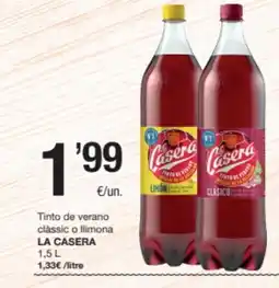 SPAR Fragadis LA CASERA Tinto de verano clàssic o llimona oferta