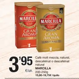 SPAR Fragadis MARCILLA Cafè molt mezcla, natural, descafeinat o descafeinat natural oferta