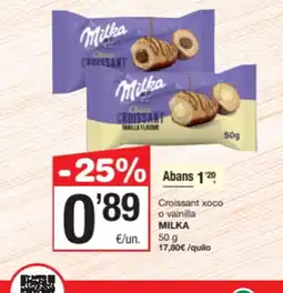 SPAR Fragadis MILKA Croissant xoco o vainilla oferta