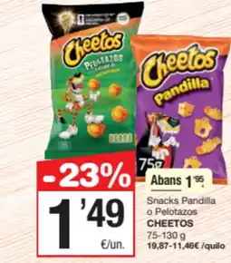 SPAR Fragadis CHEETOS Snacks Pandilla o Pelotazos oferta