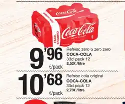 SPAR Fragadis COCA-COLA Refresc zero o zero zero oferta