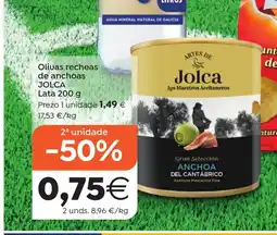Plenus Supermercados JOLCA Olivas recheas de anchoas oferta