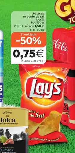 Plenus Supermercados LAY'S Patacas ao punto de sal oferta