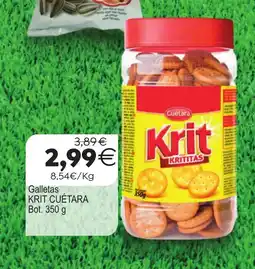 Plenus Supermercados KRIT CUÉTARA Galletas oferta