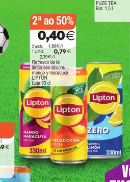 Plenus Supermercados LIPTON Refresco de té limón sen azucre/ mango y maracuxá oferta