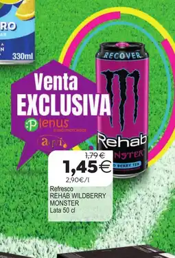 Plenus Supermercados REHAB WILDBERRY MONSTER Refresco oferta