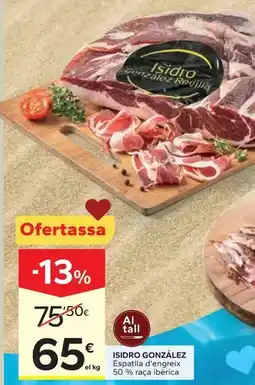 Caprabo Isidro gonzalez - espatlla d'engreix oferta