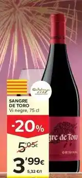 Caprabo Sangre de toro - vi negre oferta