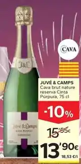 Caprabo Juvé y camps - cava brut nature reserva cinta púrpura oferta