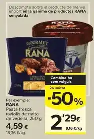 Caprabo Rana - pasta fresca raviolis de galta de vedella oferta