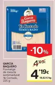 Caprabo García baquero - formatge de mescla semimadurat ya cortado oferta
