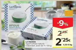 Caprabo La fageda - iogurt bifidus natural o desnatat oferta